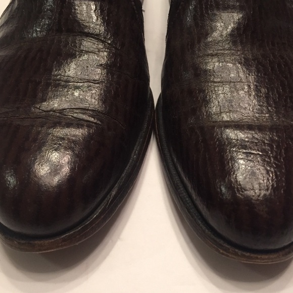 11.5 D sharkskin monk strap Allen Edmonds brown - Picture 2 of 8